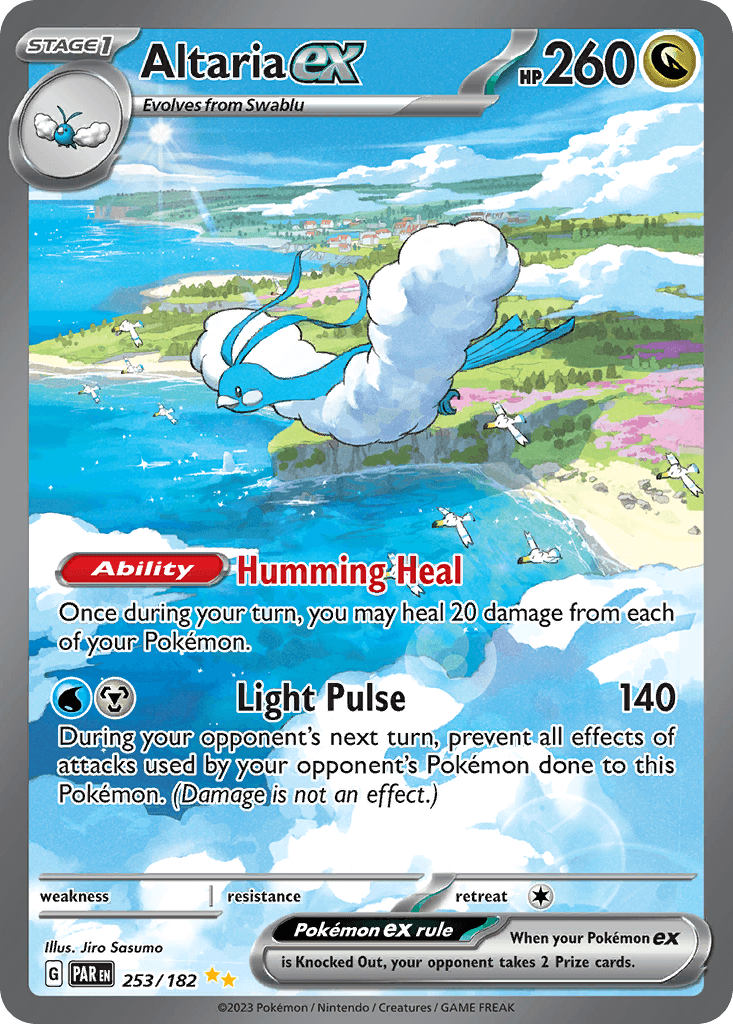 Charizard Pokemon card artwork - Connected card pair showing artistic storytelling